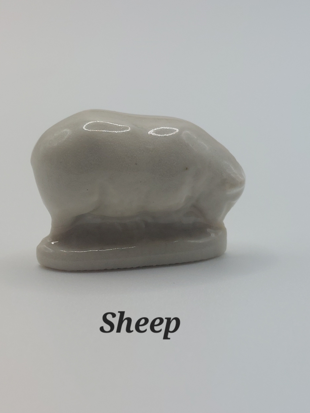 Vintage Red Rose Tea Miniature Wade Whimsies Porcelain Figurines, Sheep